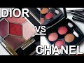 DIOR Rouge Trafalgar Eyeshadow Palette Review & Comparing to CHANEL Candeur et Provocation Palette
