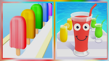 Juice Run VS Popsicle Stack - Satisfying Mobile Gameplay All Update Levels P 2 #satisfyinggames