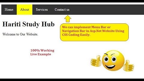 Best Way to Design Menu Bar in Asp.Net C# Website Using CSS | Hindi | Free Online Classes