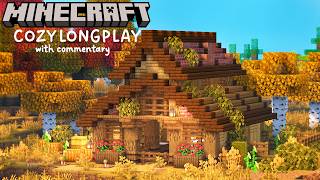 Relaxing Minecraft Longplay With Commentary - Cozy Autumn Barn