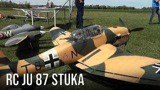 Stuka! Nice Retro Model RC Ju 87 Beautiful Scale Model Flying At Flight Show