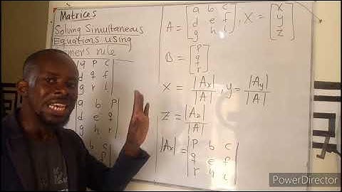Solving Simultaneous Equations involving three variables using Cramer