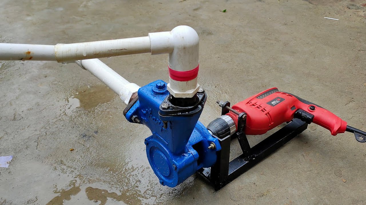 DRILL HACK Powerful Water Pump YouTube