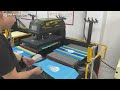 The demo for  16in x 24in automatic sliding double station heat transfer machine
