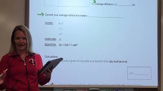 Reaction Time Lab - watch and complete if absent in physics