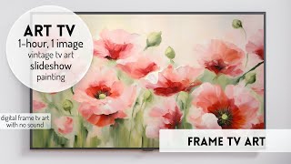 Vintage Floral Art Screensaver for TV 4K | Framed Art Slideshow