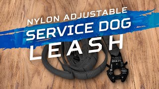 7in1 Nylon Adjustable Service Dog Leash w/Frog Clip