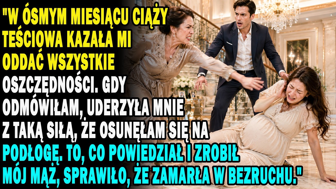 „Wynoś się z mojego domu”. Usłyszałam te słowa w ósmym miesiącu ciąży, od kobiety, która chwilę wcześniej uderzyła mnie w twarz. Moja teściowa stała nade mną z wściekłością w oczach, a mój mąż...