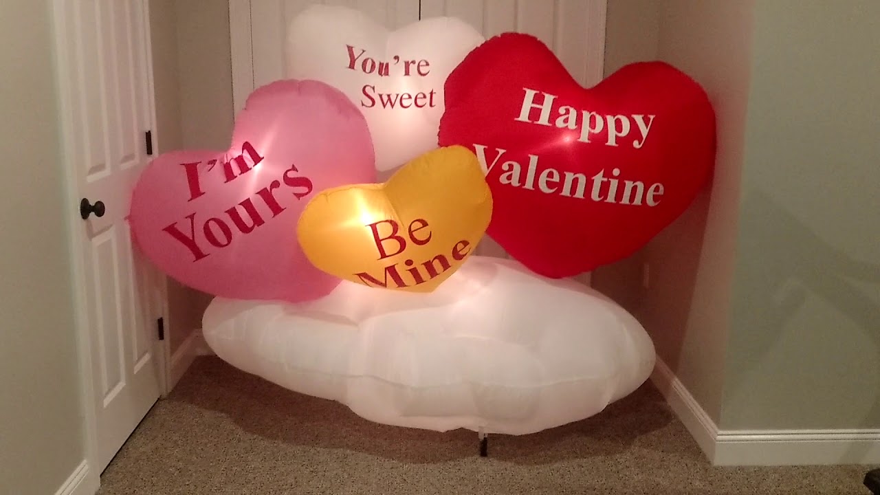 Gemmy 2002 8ft Valentine's Hearts Airblown Inflatable Review YouTube