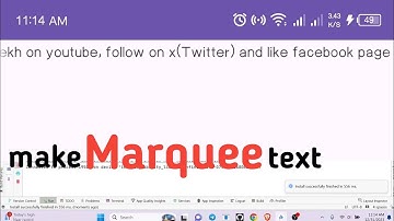 How to make Marquee Text using Textview in android studio|| Siam Shekh