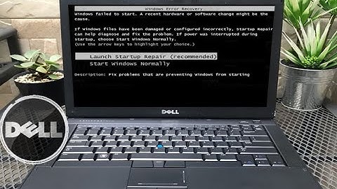 Dell Laptops, Windows Error Recovery, Windows 7 8 10 Boot Failed blue screen starting Windows