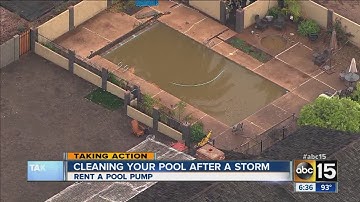 How to  clean your pool after a storm