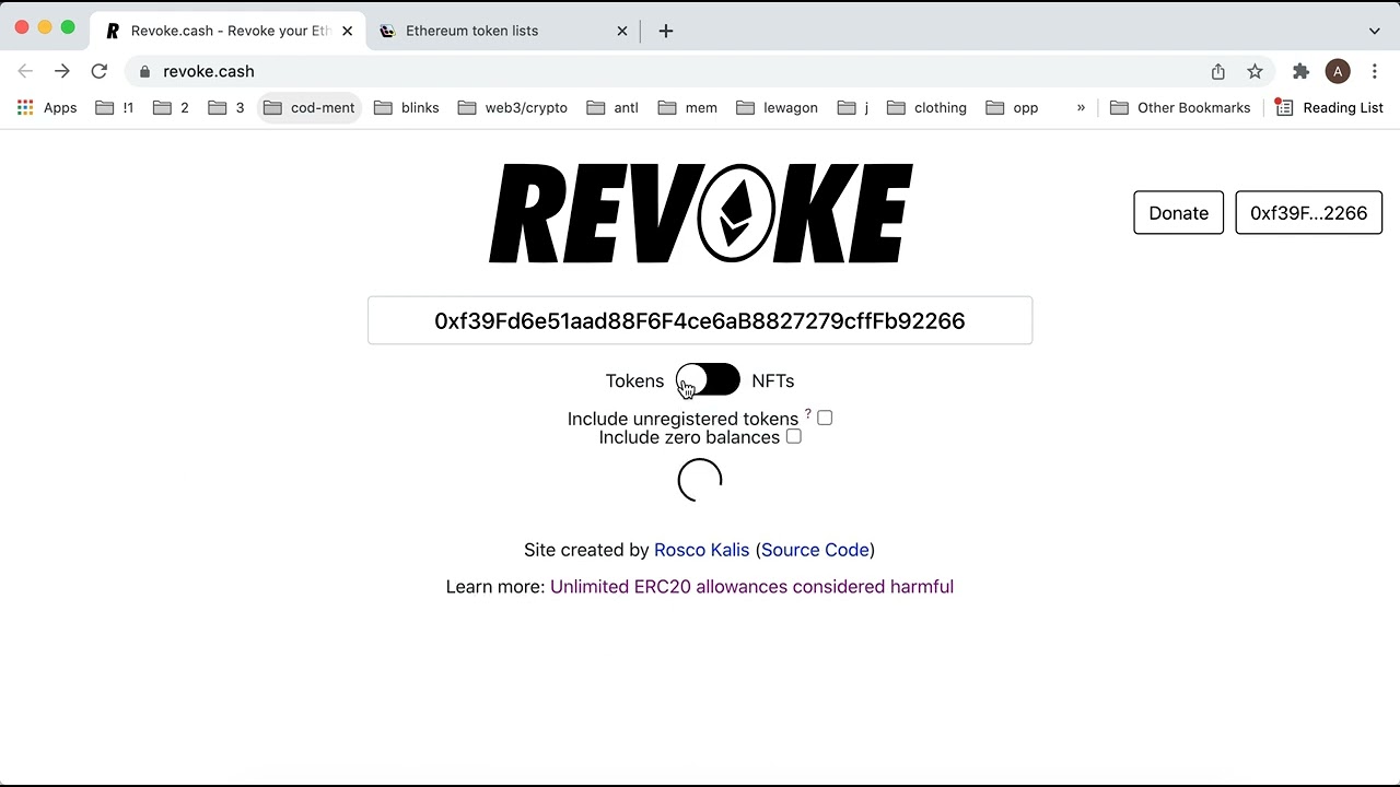 How to REVOKE ALLOWANCES for NFTS in REVOKE CASH?