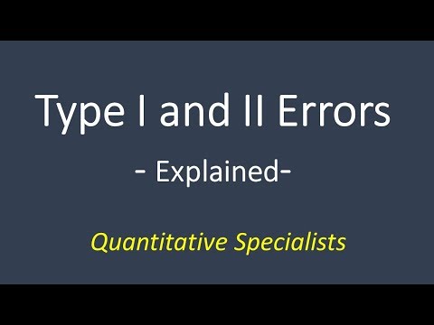 Type I and Type II Errors Explained - Introductory Statistics (Part 1)