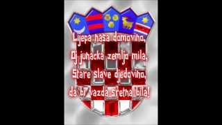 Video thumbnail of "Lijepa naša domovino - Himna Hrvatske (sa tekstom)"