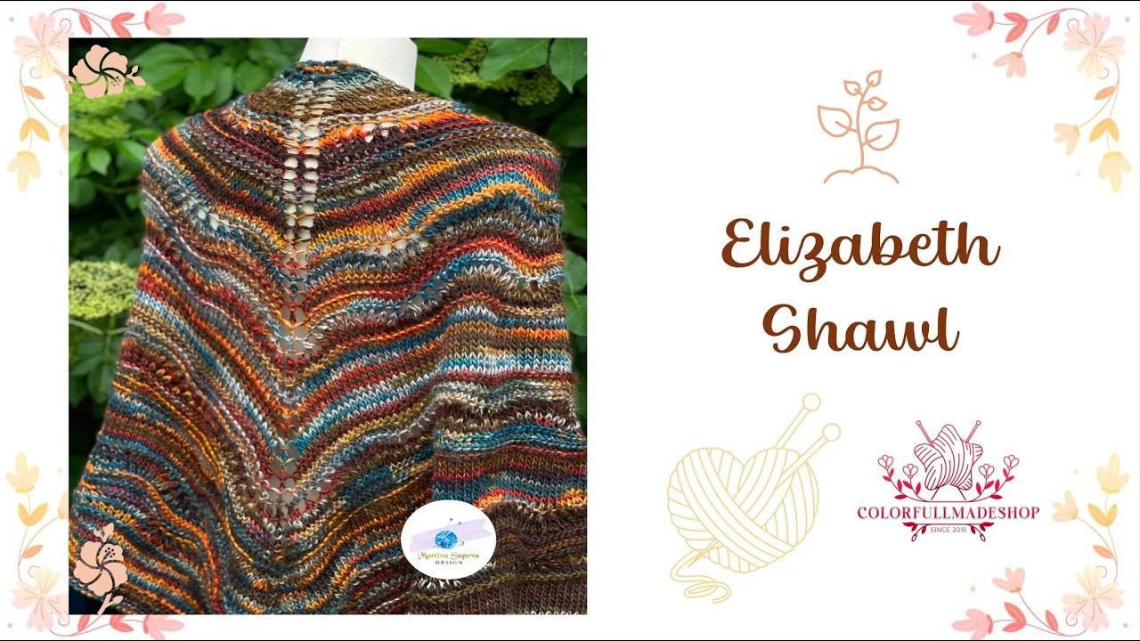 Elizabeth Shawl od #martinasupovadesign - návod na extravagantnú pletenú šatku, ktorú budete milovať
