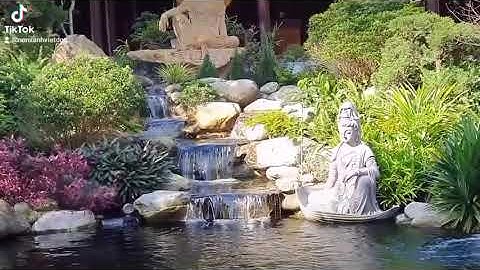 Thác nước _ hồ cá koi _ tuyệt đẹp _ Đá vân mây _ CẢNH QUAN NON XANH VIỆT