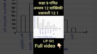 कक्षा 9 गणित सांख्यिकी Class 9 maths chapter 12 statistics exercise 12.1 full solution in Hindi
