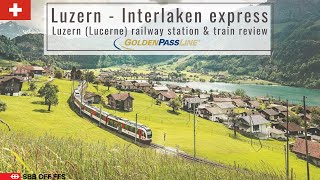 Golden Pass Line Luzern (Lucerne) - Interlaken Express scenic panorama train ride in Switzerland