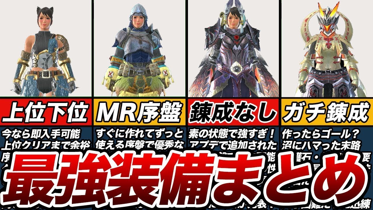 2024年最新版、MHRの最強テンプレ装備まとめ！ランク別
