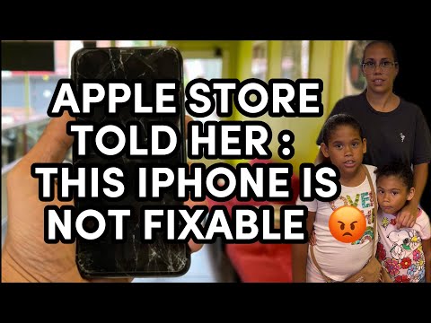 Apple store told her this iPhone is not fixable ? We gave it a new look & new color ? #apple #fyp