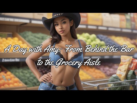 A Day with Amy: From Behind the Bar to the Grocery Aisle [AI Art] (Model Amy)