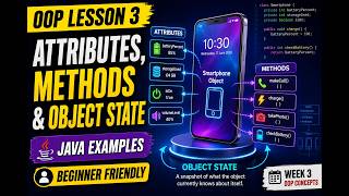 OOP Programming Tutorial #3 | Attributes, Methods & Object State Explained (with Java Examples)