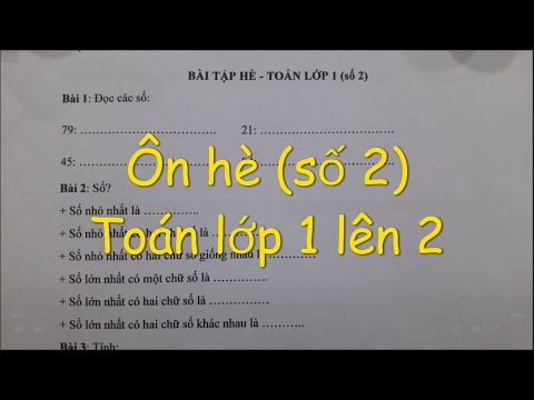Video Toán ôn hè lớp 1 lên 2 - Phiếu bài tập số 2. Đăng ký... - YouTube