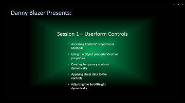 Excel VBA Session 1.0 - Userform Controls