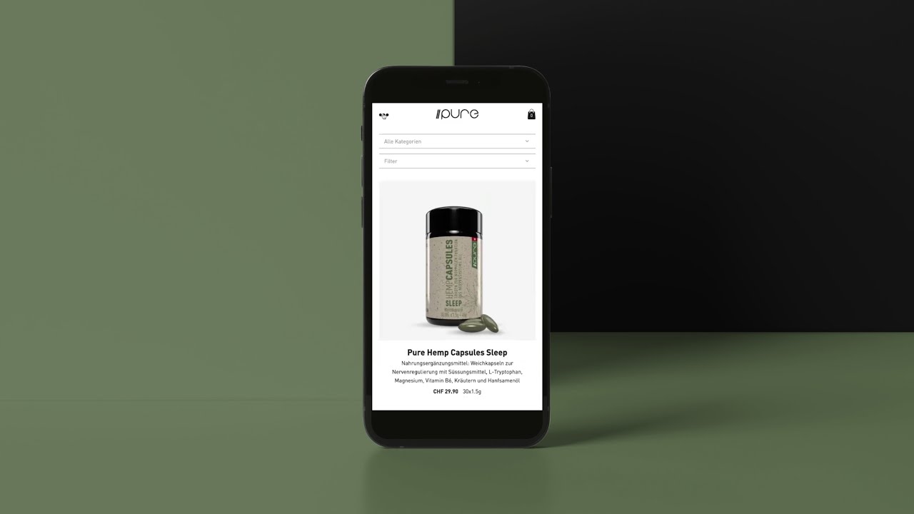 Pure Cannabis eCommerce iPhone Shop