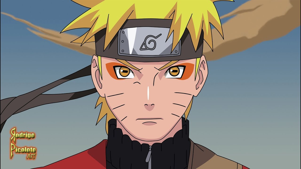 Digital Painting - Naruto Sage Mode [Photoshop + Illustrator] - YouTube