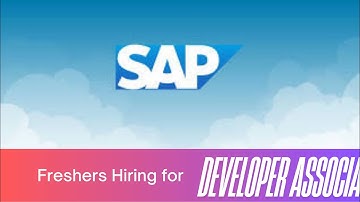 🚀 SAP Mass Hiring | Developer Associate Jobs | 0–3 Years | Java, Spring Boot | SAP Careers India