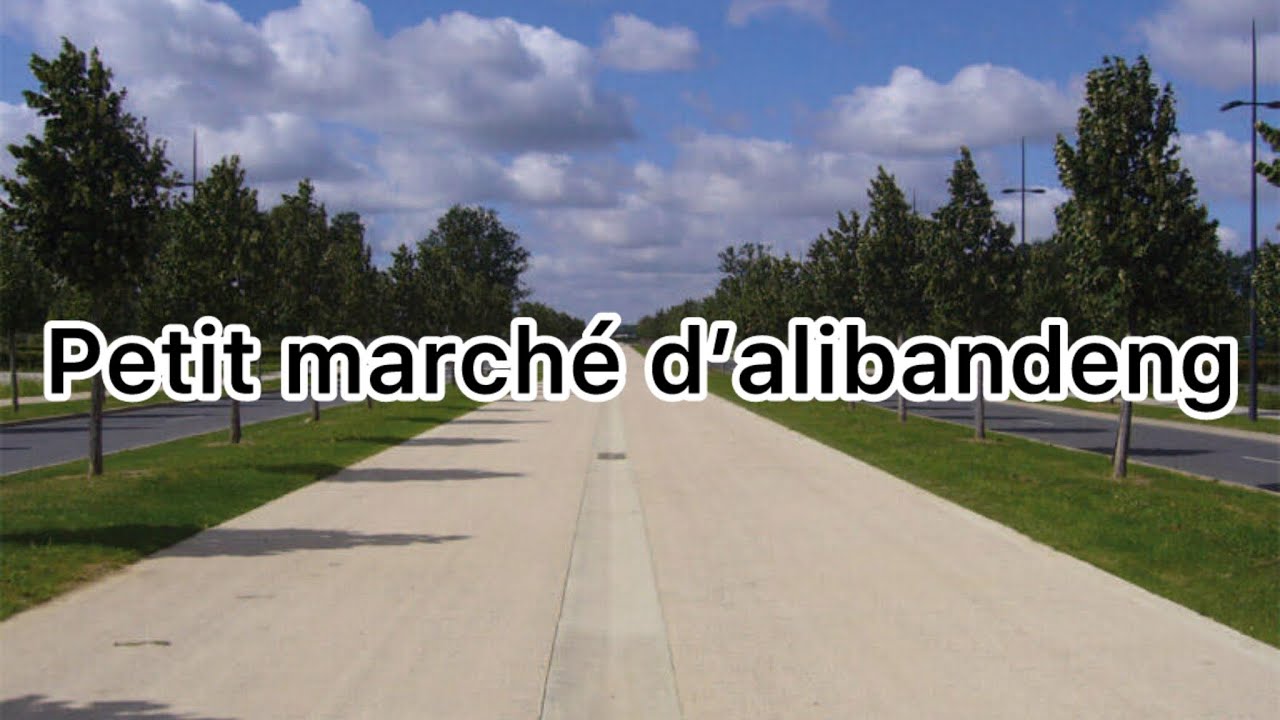 Visite de la voie en béton alibandeng petit marché 