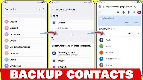 HOW TO BACKUP PHONE CONTACTS TO YOUR GOOGLE ACCOUNT | BACK UP PHONE CONTACTS 