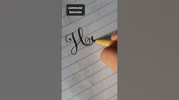 how to write name 💖 hoorain🥰 cursive writing #youtubeshorts #youtube #ytshorts