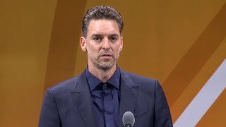 Pau Gasol talks about Kobe  Full Basketball Hall of Fame Enshrinement Speech