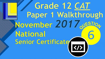 Computer Applications Technology Grade 12 Paper 1 November 2017 Q6 - HTML Web Design