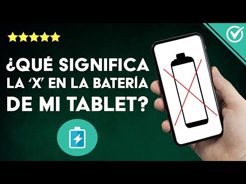 ¿Qué significa la &#039;X&#039; en el ícono de la batería de mi TABLET?