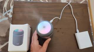 H2O Humidifier Hava ,Oda, Araç Nemlendirici Buhar Makinesi Işıklı Oda Nemlendirici
