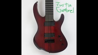 Justin Gambrel playing 8 String Agile Intrepid Messing Around Left Handed Guitar Player