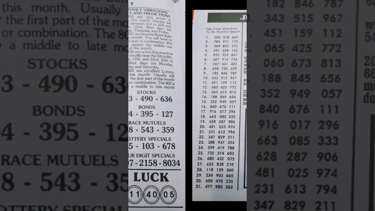 Lottery Sheets From The Streets 07 09 25