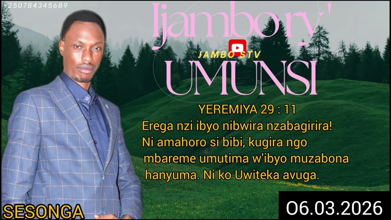 06.03.2026 || IJAMBO RY' UMUNSI || hamwe na SESONGA Dunia || JAMBO STV