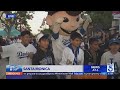 Dodgers pep rally held in Santa Monica ahead of World Series
