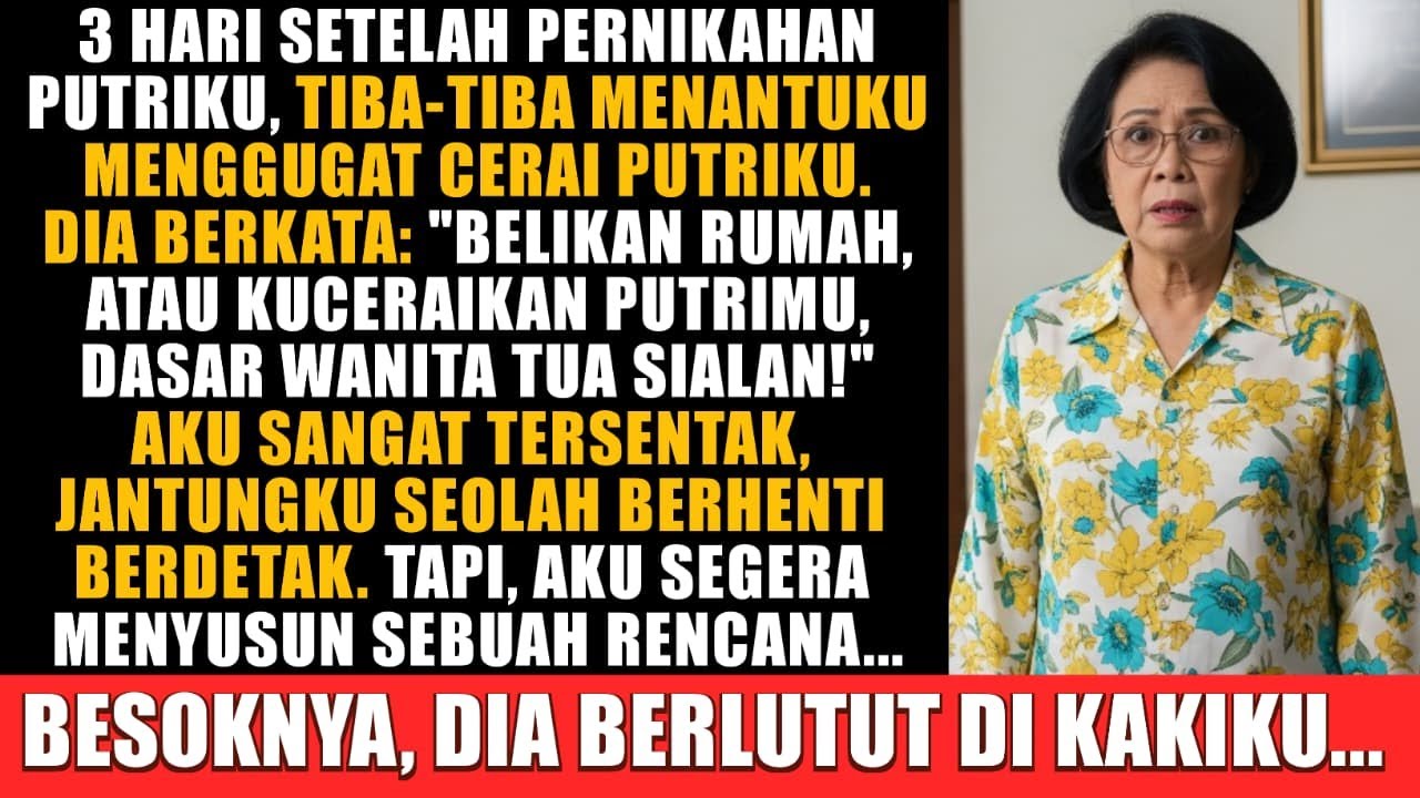 Baru 3 Hari Menikah, Tiba-tiba Menantuku Bilang 