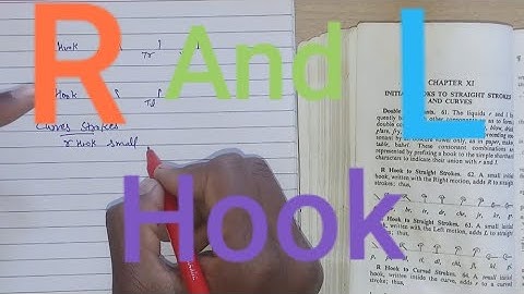 Intial hooks to straight strokes and curves //chapter 11th // pitman shorthand
