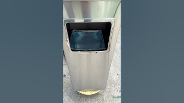 🗑️ Giới thiệu Thùng Rác Inox Gạt Tàn – Dáng Vuông Cao Cấp 🗑️