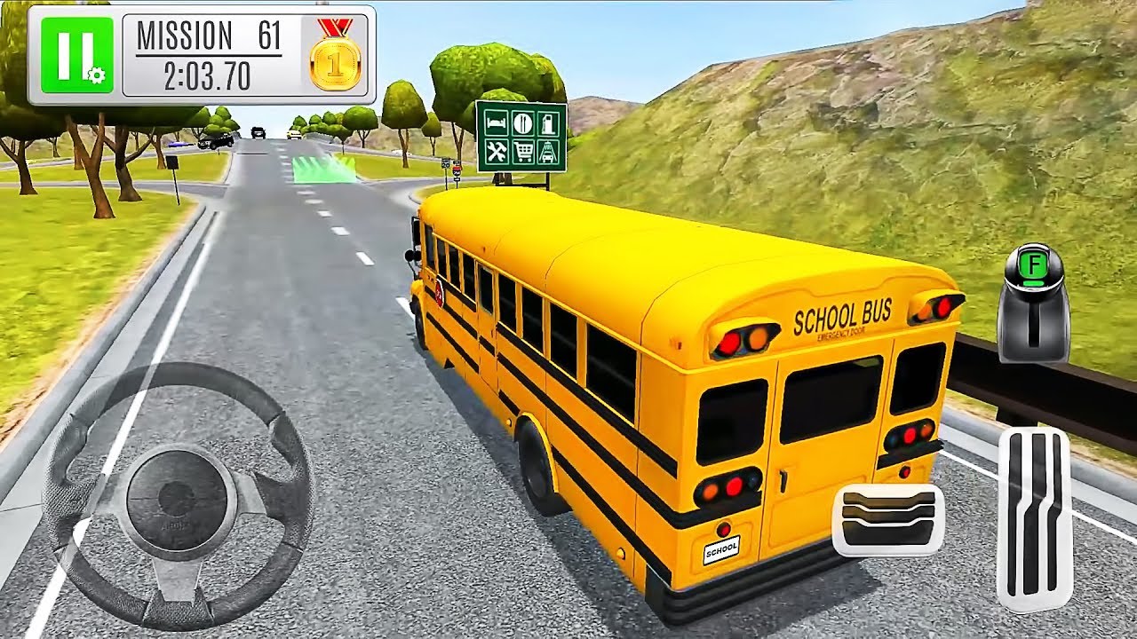 School Bus Driving Simulator - Gas Station Highway Service 2019 - Best Android Gameplay