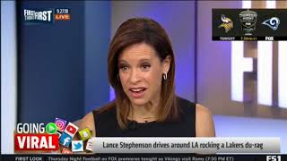 Lance Stephenson Drives Around La Rocking A Lakers Du-Rag First Things Firsts