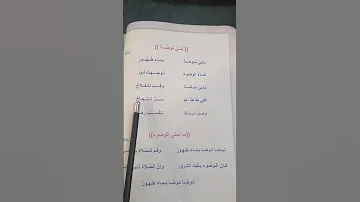 اسلاميةللصف الثاني الابتدائي الدرس الخامس عشر نشيد بني توضأ 