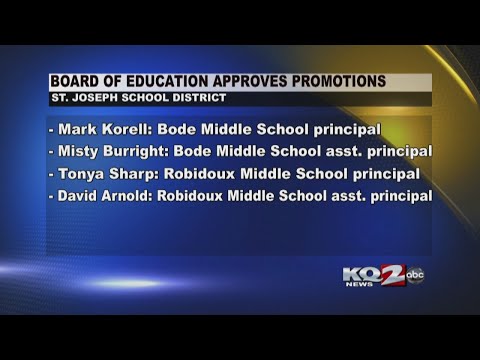 SJSD Board of Education approves new leaders for Robidoux, Bode Middle Schools